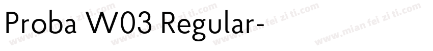 Proba W03 Regular字体转换